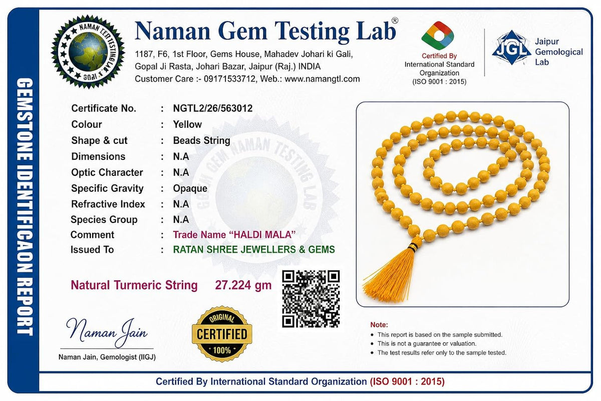 ✨ Original Haldi Mala – 108+1 Natural Beads ✨