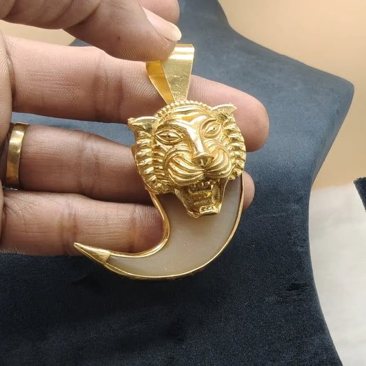 Men’s 1 Gram Gold Finish Surya Nail Pendant – Unique Designer Style
