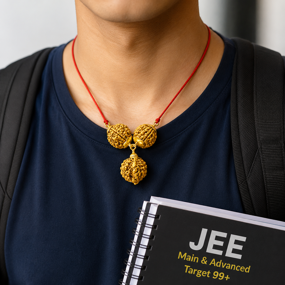 Original Saraswati Kavach – 4 Mukhi, 6 Mukhi & Ganesh Mukhi Rudraksha Combo Pendant | Energized for Studies, Focus, Memory & Career Growth