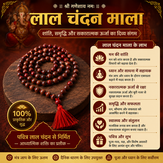 🔴 Laal Chandan Maala Shanti, Bhakti aur Positive Energy Ka Pavitra Saathi