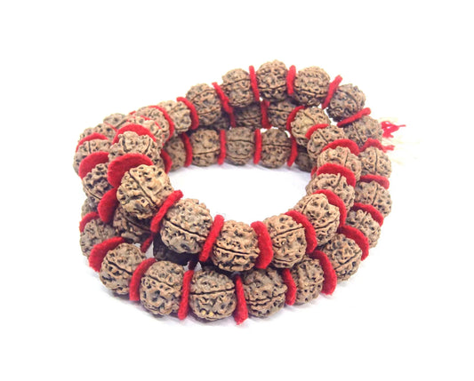5 Mukhi Rudraksha Kantha / Mala Nepali 54 +1 Beads