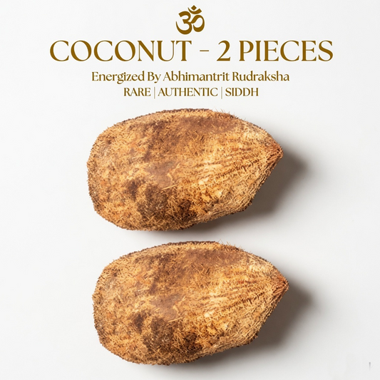 Original Ekakshi Nariyal / One-Eyed Coconut for Puja - 2 Pieces