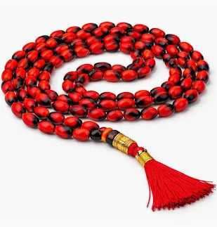 Premium Lal Gunja Mala (108 Beads) | Sacred Prayer &nbsp;Mala for Prosperity, Protection &amp; Spiritual Growth
